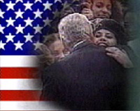 Bill Clinton hugging Monica Lewinsky